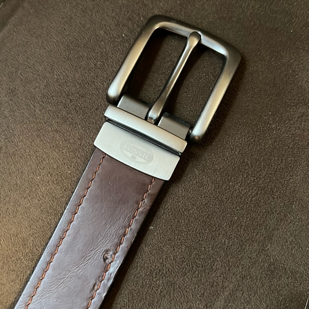 Men’s reversible fossil belt
